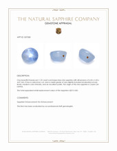 1.33 Ct. Blue Star Sapphire from Ceylon (Sri Lanka) Appraisal