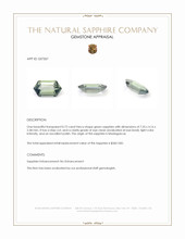 0.72 Ct. Green Sapphire from Madagascar Appraisal