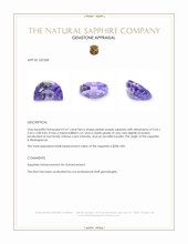0.57 Ct. Pinkish Purple Sapphire from Madagascar Appraisal