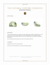 0.49 Ct. Yellowish Green Sapphire from Madagascar Appraisal