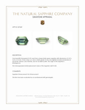 0.49 Ct. Bluish Green Sapphire from Madagascar Appraisal