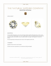 1.29 Ct. Yellow Sapphire from Ceylon (Sri Lanka) Appraisal