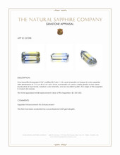 1.18 Ct. Bi Color Sapphire from Ceylon (Sri Lanka) Appraisal