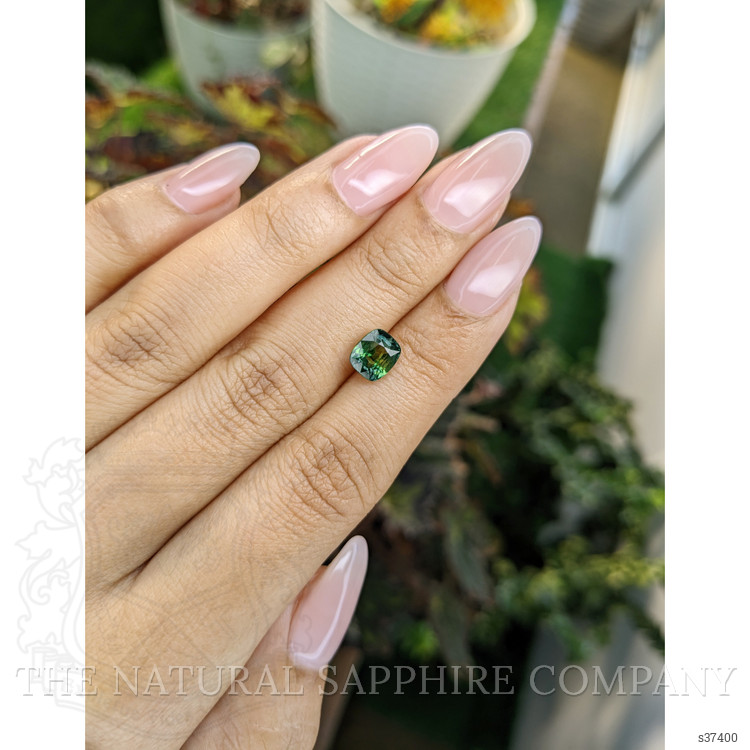 2.03 Ct. Bluish Green Sapphire from Ceylon (Sri Lanka)