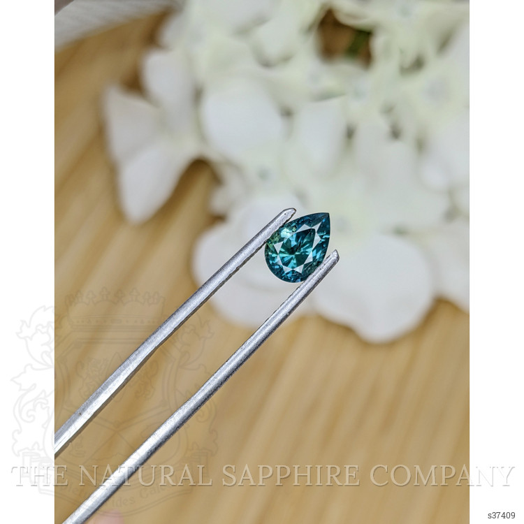 1.44 Ct. Greenish Blue Sapphire from Ceylon (Sri Lanka)