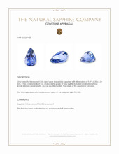 3.06 Ct. Blue Sapphire from Tanzania Appraisal