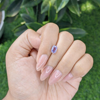 1.40 Ct. Bluish Purple Sapphire from Tanzania Life Style