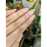 0.76 Ct. Pinkish Purple Sapphire from Ceylon (Sri Lanka) Life Style