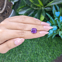 7.66 Ct. Pinkish Purple Sapphire from Ceylon (Sri Lanka) Life Style