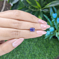 2.02 Ct. Purplish Blue Sapphire from Ceylon (Sri Lanka) Life Style