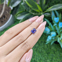 2.02 Ct. Purplish Blue Sapphire from Ceylon (Sri Lanka) Life Style