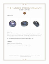 50.05 Ct. Purple Star Sapphire from Ceylon (Sri Lanka) Appraisal