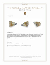 8.59 Ct. Bi Color Sapphire Crystal from Ceylon (Sri Lanka) Appraisal