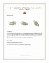 9.58 Ct. Greenish Blue Sapphire Crystal from Ceylon (Sri Lanka) Appraisal