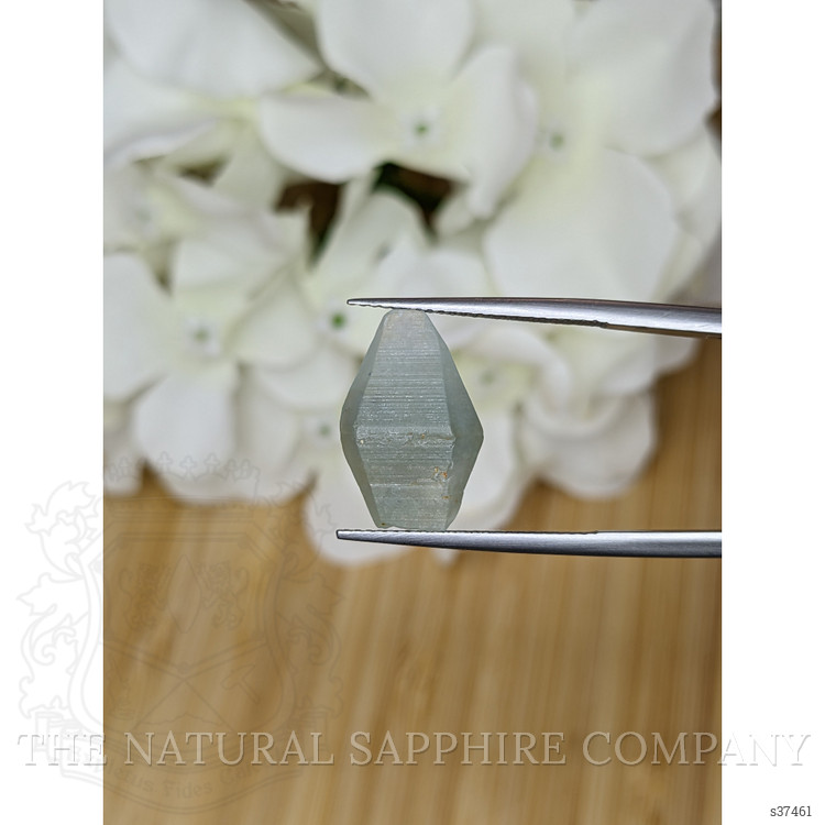 11.76 Ct. Bluish Grey Sapphire Crystal from Ceylon (Sri Lanka)