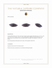 7.09 Ct. Purple Sapphire Crystal from Ceylon (Sri Lanka) Appraisal