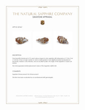 6.75 Ct. Bi Color Sapphire Crystal from Ceylon (Sri Lanka) Appraisal