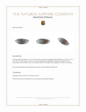 13.16 Ct. Blue Sapphire Crystal from Ceylon (Sri Lanka) Appraisal