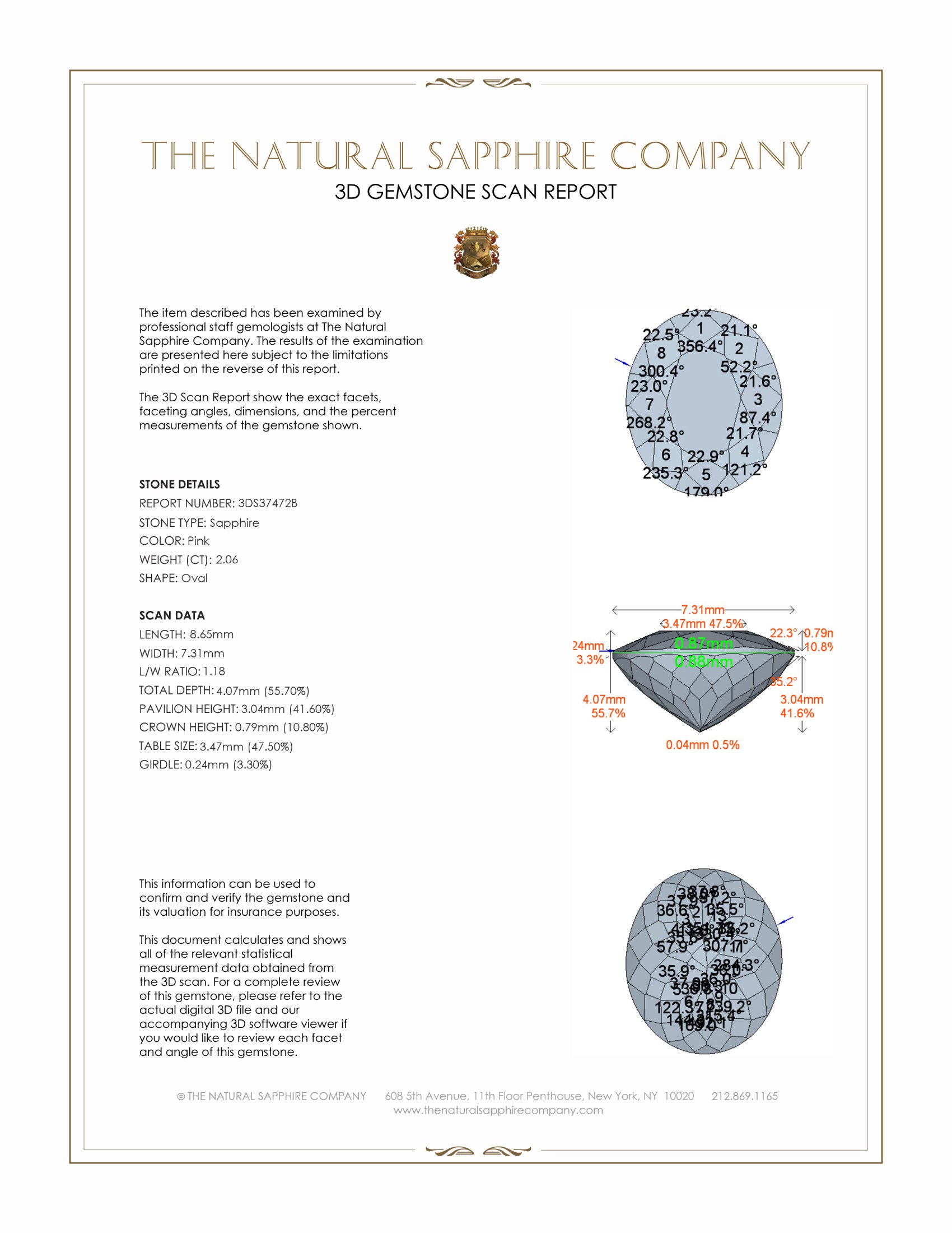 2.06 Ct. Pink Sapphire from Madagascar