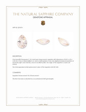 1.43 Ct. Peach Sapphire from Ceylon (Sri Lanka) Appraisal