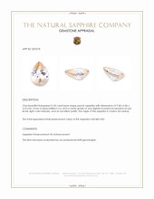 2.20 Ct. Peach Sapphire from Ceylon (Sri Lanka) Appraisal