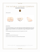 1.31 Ct. Peach Sapphire from Ceylon (Sri Lanka) Appraisal