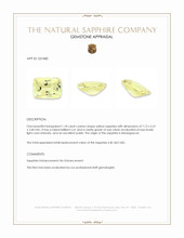 1.18 Ct. Yellow Sapphire from Madagascar Appraisal