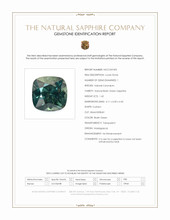 1.42 Ct. Bluish Green Sapphire from Madagascar Scan Report