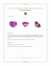 1.32 Ct. Purplish Pink Sapphire from Ceylon (Sri Lanka) Appraisal