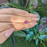 1.32 Ct. Purplish Pink Sapphire from Ceylon (Sri Lanka) Life Style