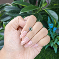 1.08 Ct. Green Sapphire from Madagascar Life Style