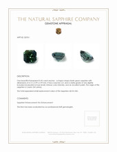 0.45 Ct. Bluish Green Sapphire from Ceylon (Sri Lanka) Appraisal