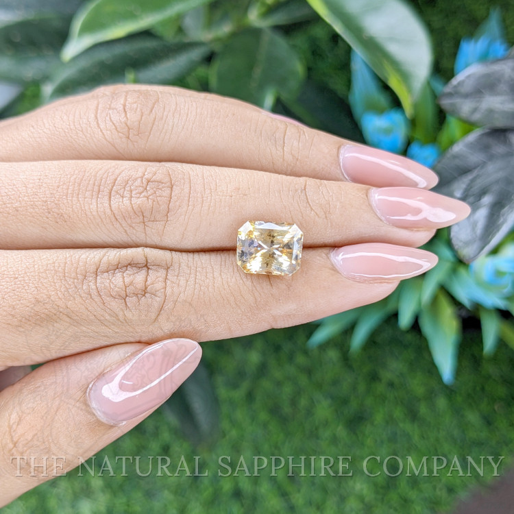 5.55 Ct. Orangish Yellow Sapphire from Ceylon (Sri Lanka)