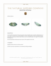0.48 Ct. Yellowish Green Sapphire from Madagascar Appraisal