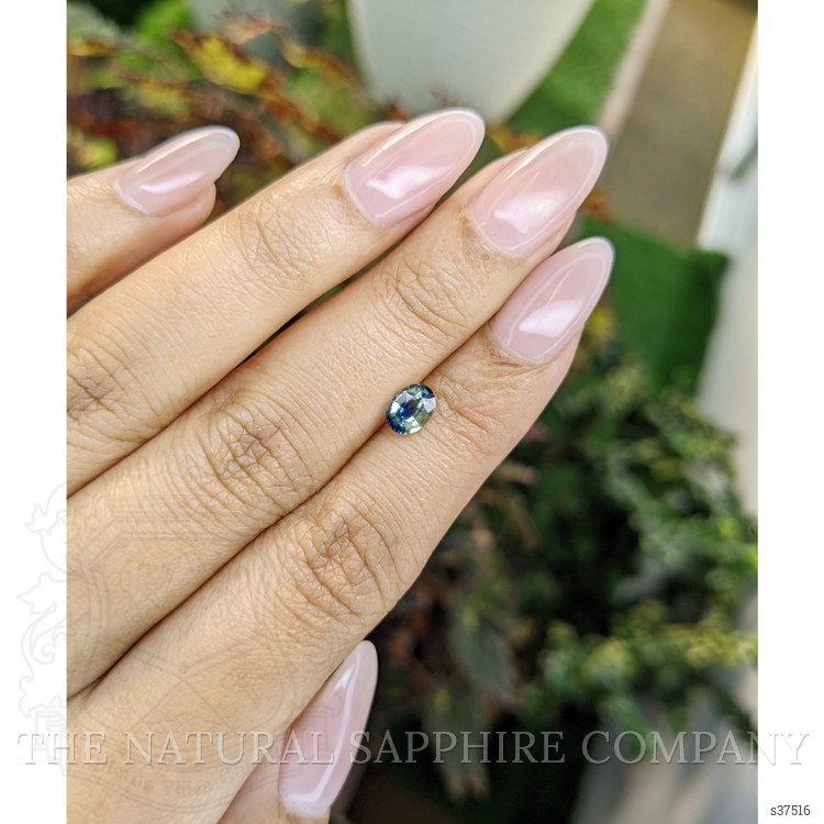 0.71 Ct. Bluish Green Sapphire from Madagascar