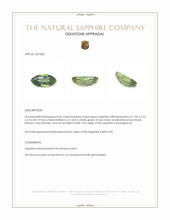 0.56 Ct. Green Sapphire from Madagascar Appraisal