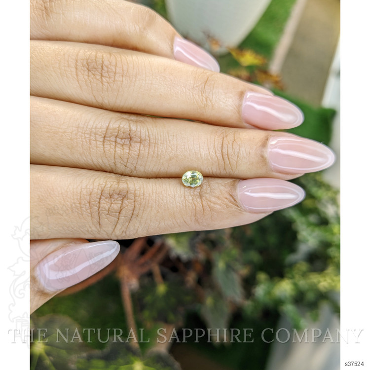 0.67 Ct. Greenish Yellow Sapphire from Madagascar