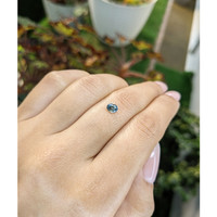 0.50 Ct. Greenish Blue Sapphire from Madagascar Life Style