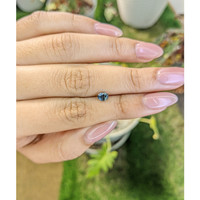 0.50 Ct. Greenish Blue Sapphire from Madagascar Life Style