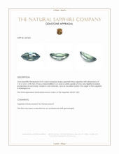 0.55 Ct. Greenish Blue Sapphire from Madagascar Appraisal