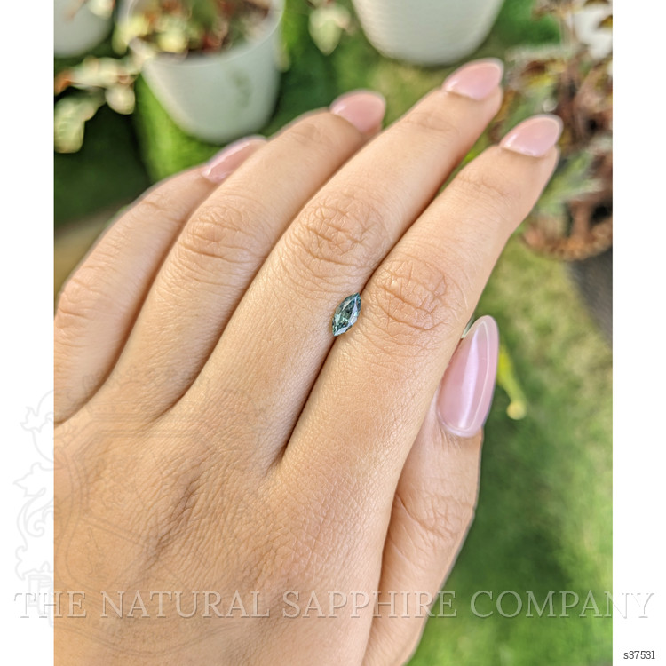 0.55 Ct. Greenish Blue Sapphire from Madagascar