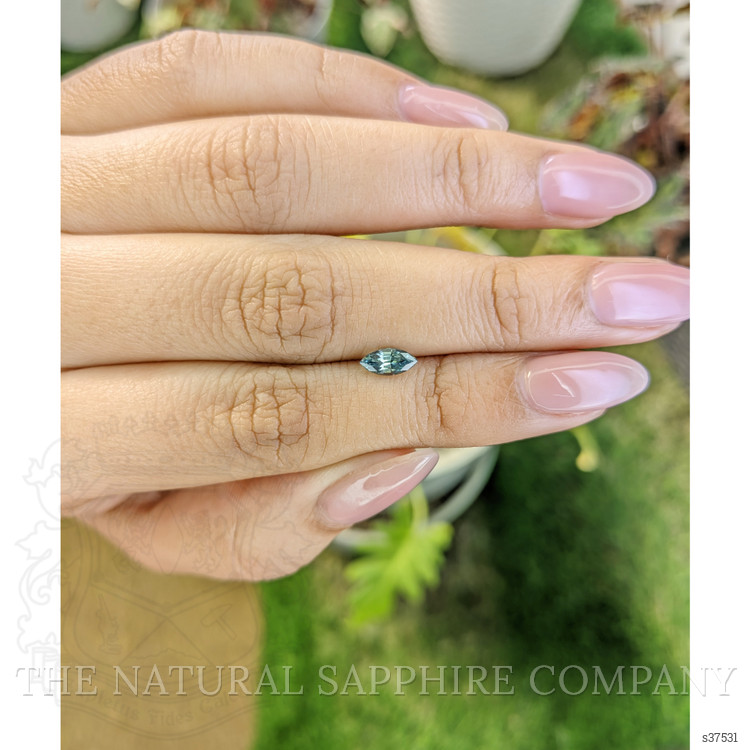 0.55 Ct. Greenish Blue Sapphire from Madagascar