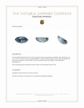 0.59 Ct. Greenish Blue Sapphire from Madagascar Appraisal