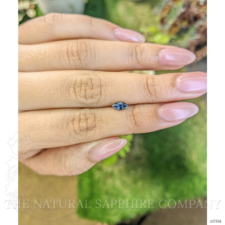0.59 Ct. Greenish Blue Sapphire from Madagascar