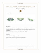 0.46 Ct. Bluish Green Sapphire from Madagascar Appraisal