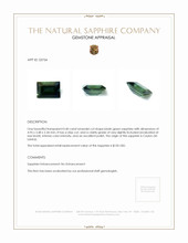 0.40 Ct. Bluish Green Sapphire from Ceylon (Sri Lanka) Appraisal
