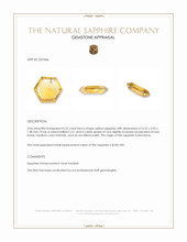 0.25 Ct. Yellow Sapphire from Montana Appraisal