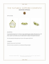 0.77 Ct. Yellowish Green Sapphire from Montana Appraisal