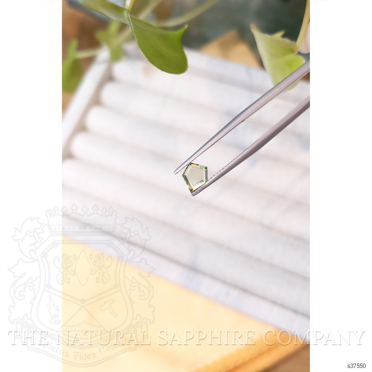 0.77 Ct. Yellowish Green Sapphire from Montana