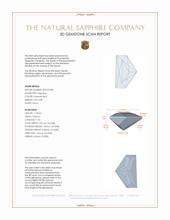 0.80 Ct. Greenish Blue Sapphire from Montana 3 D Scan Report